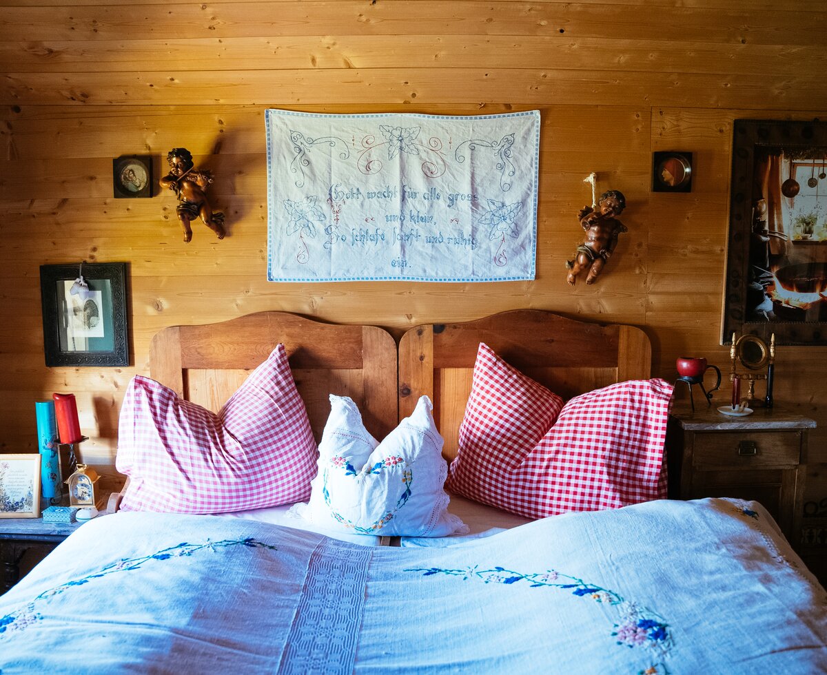 Schlafzimmer auf der Dürsteinalm | © Urlaub am Bauernhof / Daniel Gollner