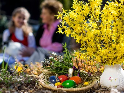 Osternest | © Urlaub am Bauernhof Kärnten / Tomm Lamm Osternest mit Blumen | © Urlaub am Bauernhof Kärnten / Tomm Lamm