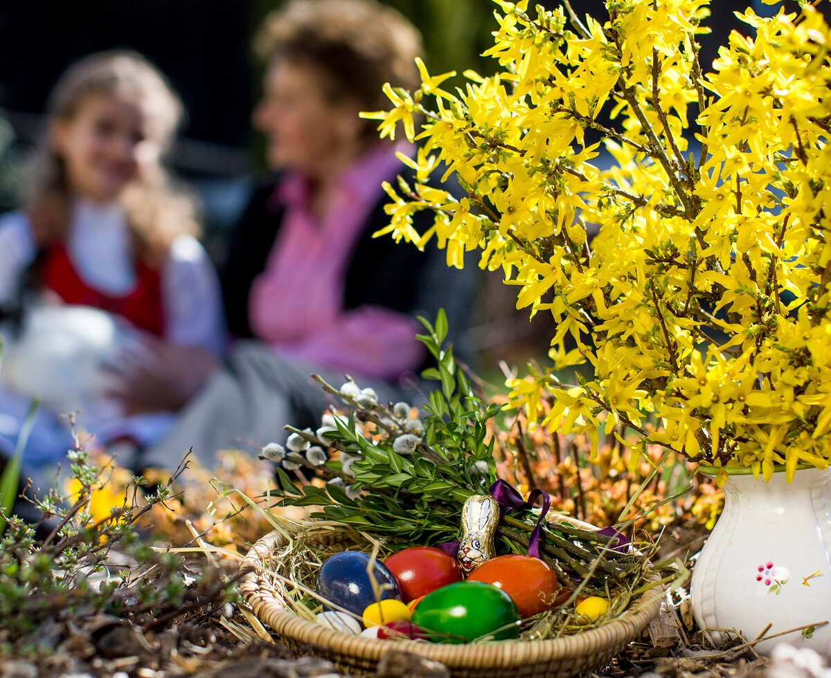 Osternest | © Urlaub am Bauernhof Kärnten / Tomm Lamm Osternest mit Blumen | © Urlaub am Bauernhof Kärnten / Tomm Lamm