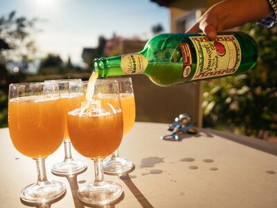 Fruchtsaft wird in das Glas eingeschänkt | © Urlaub am Bauernhof Kärnten / Daniel Gollner