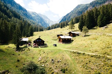 Hütten auf der Alm | © Urlaub am Bauernhof Kärnten/ Daniel Gollner