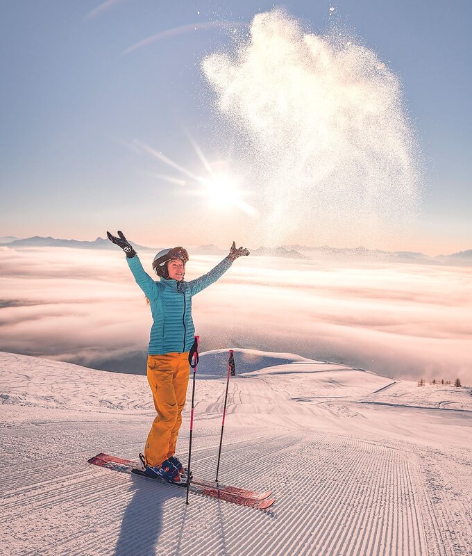 Schneespaß auf der Emberger Alm | © Michael Stabentheiner/ Kärnten Werbung