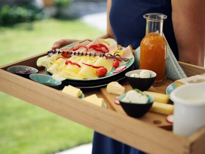 Frühstück am Tablett | © Privat zu Gast in Niederösterreich / weinfranz.at Frühstück am Tablett | © Privat zu Gast in Niederösterreich / weinfranz.at