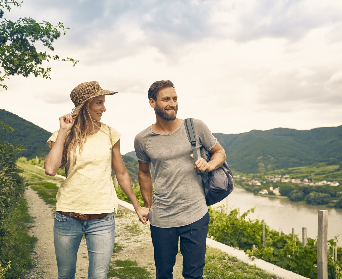 wandern am Welterbesteig in der Wachau | © Donau Niederösterreich / Andreas Hofer