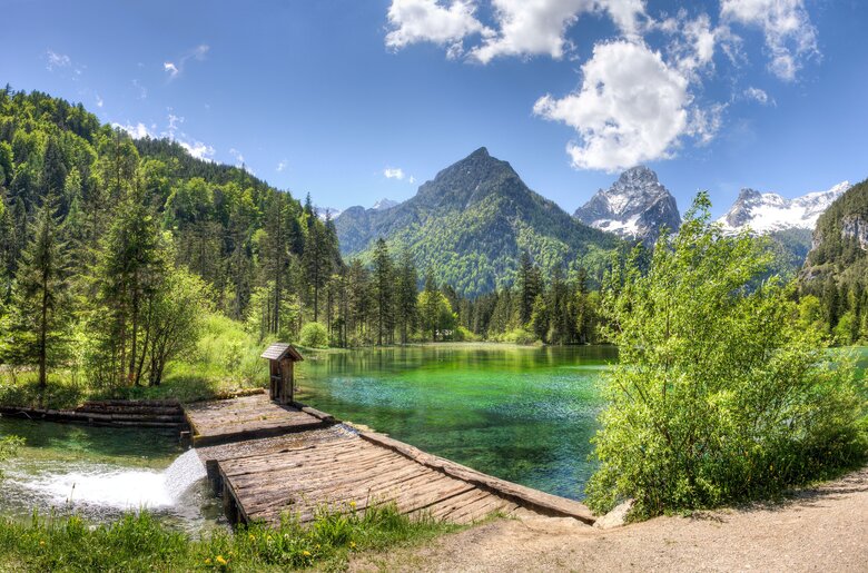 Schiederweiher mit Panorama auf das Tote Gebirge in Hinterstoder, Nationalparkregion Kalkalpen | © Oberösterreich Tourismus GmbH / Sulzbacher