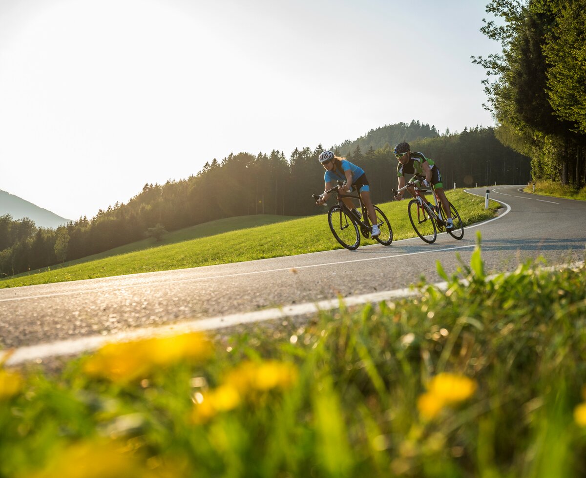 Rennradfahren in der Fuschl See Region. | © Salzburger Land Tourismus/ Markus Greber Rennradfahren in der Fuschl See Region | © Salzburger Land Tourismus/ Markus Greber