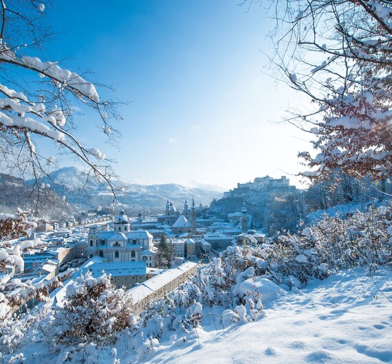 Blick auf die Stadt Salzburg im Winter | © Tourismus Salzburg GmbH