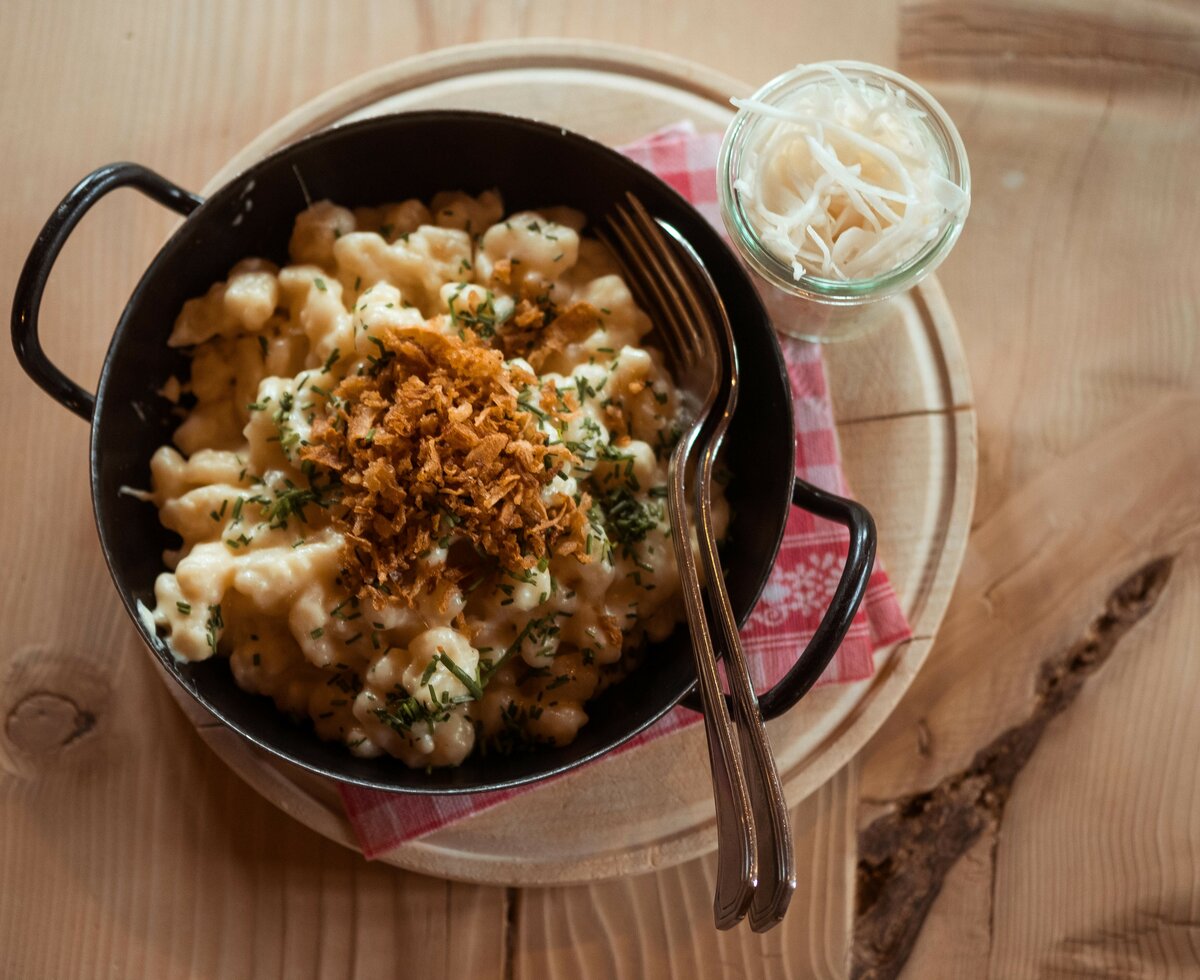 Käsespätzle | © Urlaub am Bauernhof - TVB Fügen/ Simon Gehr Käsespätzle | © Urlaub am Bauernhof - TVB Fügen/ Simon Gehr