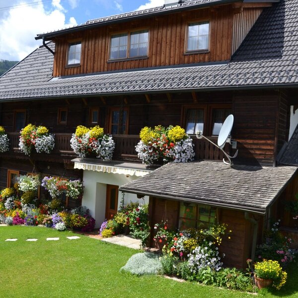 View of the house with garden