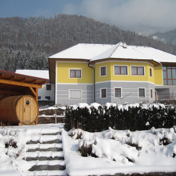 Holzfasssauna-Winter