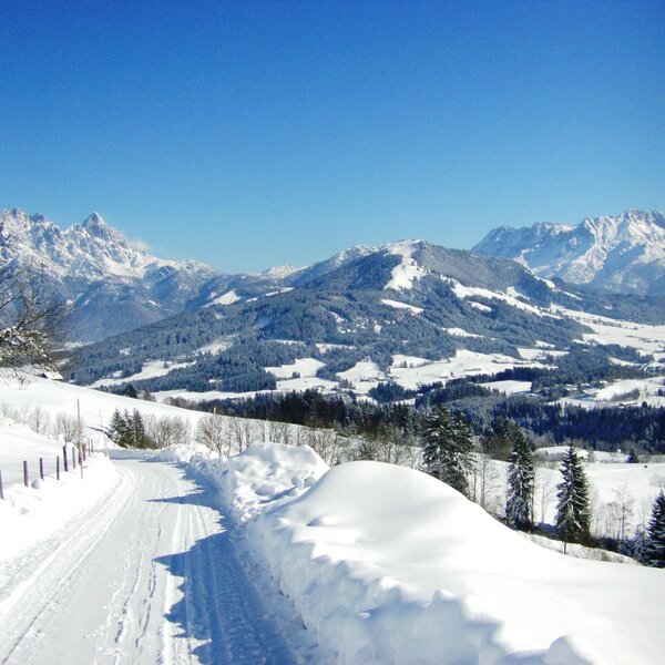 100 km groomed winter hiking trails in the Pillersee Valley